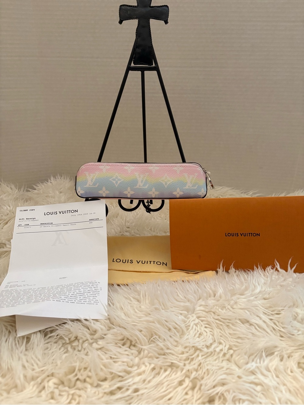 Never Used limited edition Louis Vuitton Monogram Escale Elizabeth Pencil Pouch